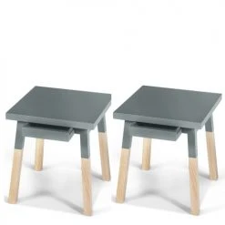 MON PETIT MEUBLE FRANCAIS Tables De Chevet Good Is Beautiful 2 Chevets Laqués Avec Tiroir En Frêne, Plateau 40 Cm