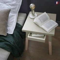 MON PETIT MEUBLE FRANCAIS Tables De Chevet Good Is Beautiful 2 Chevets Laqués Avec Tiroir En Frêne, Plateau 40 Cm -Surmatelas Soldes Magasin 2 chevets laques avec tiroir en frene plateau 40 cm 26