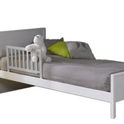ID Kids Accessoires Literie Barrière De Lit Enfant Bois Massif Blanc -Surmatelas Soldes Magasin barriere de lit enfant bois massif gris clair 4