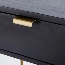 Maisons Du Monde Tables De Chevet Chevet 1 Tiroir En Acacia Massif Noir Et Métal Doré -Surmatelas Soldes Magasin chevet 1 tiroir en acacia massif noir et metal dore 1000 12 10 176064 4