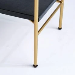 Maisons Du Monde Tables De Chevet Chevet 1 Tiroir En Acacia Massif Noir Et Métal Doré -Surmatelas Soldes Magasin chevet 1 tiroir en acacia massif noir et metal dore 1000 12 10 176064 5