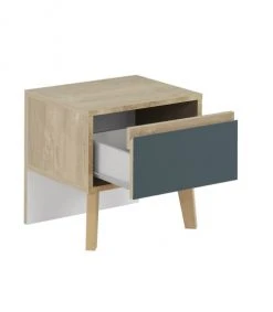 Calicosy Tables De Chevet Chevet 1 Tiroir H41cm - Bleu -Surmatelas Soldes Magasin chevet 1 tiroir h41cm bleu 3