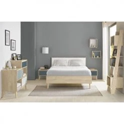 Calicosy Tables De Chevet Chevet 1 Tiroir H41cm - Bleu -Surmatelas Soldes Magasin chevet 1 tiroir h41cm bleu 5