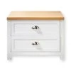 Casâme Tables De Chevet Chevet 2 Tiroirs Blanc Et Décor Chêne L60 Cm -Surmatelas Soldes Magasin chevet 2 tiroirs blanc et decor chene l60 cm