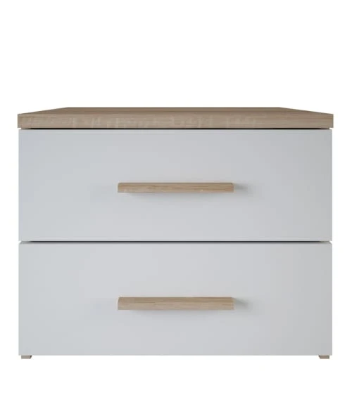 Calicosy Tables De Chevet Good Is Beautiful Chevet 2 Tiroirs Décor Bois Et Blanc L50 Cm 3 Calicosy Tables De Chevet Good Is Beautiful Chevet 2 Tiroirs Décor Bois Et Blanc L50 Cm