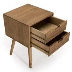 MACABANE Tables De Chevet Chevet 2 Tiroirs En Sapin -Surmatelas Soldes Magasin chevet 2 tiroirs en sapin 5