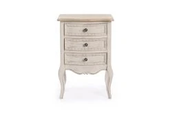 Hellin Tables De Chevet Chevet 3 Tiroirs En Bois