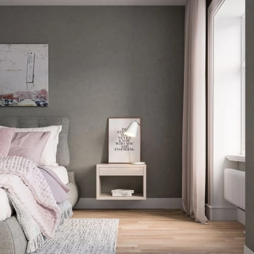 WOODEK Tables De Chevet Chevet Avec Tiroir En Grand Hêtre Blanc 4 WOODEK Tables De Chevet Chevet Avec Tiroir En Grand Hêtre Blanc – Image 2