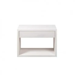 WOODEK Tables De Chevet Chevet Avec Tiroir En Grand HĂȘtre Blanc