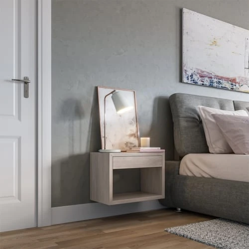 WOODEK Tables De Chevet Chevet Avec Tiroir En Grand Hêtre Blanc 7 WOODEK Tables De Chevet Chevet Avec Tiroir En Grand Hêtre Blanc – Image 5