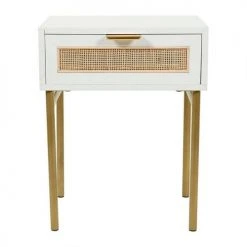 Jardideco Tables De Chevet Chevet Bois Blanc -Surmatelas Soldes Magasin chevet bois blanc 3