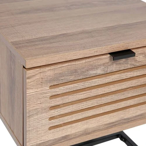 Decoratie Tables De Chevet Chevet Bois Pieds Métal 4 Decoratie Tables De Chevet Chevet Bois Pieds Métal – Image 2