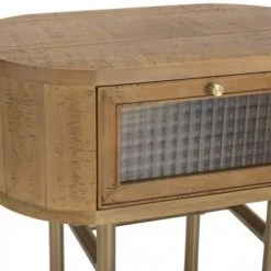 MACABANE Tables De Chevet Chevet Couleur Naturel 1 Tiroir -Surmatelas Soldes Magasin chevet couleur naturel 1 tiroir 5