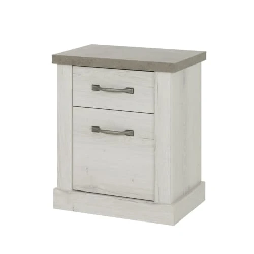 Gami Tables De Chevet Chevet Effet Bois Blanc Cassé 6 Gami Tables De Chevet Chevet Effet Bois Blanc Cassé – Image 4