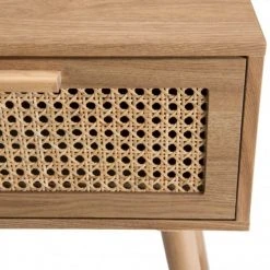 MACABANE Tables De Chevet Chevet En Pin Couleur Naturelle 1 Tiroir Cannage -Surmatelas Soldes Magasin chevet en pin couleur naturelle 1 tiroir cannage 3