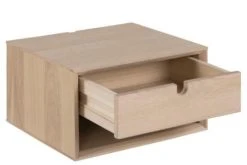 Hellin Tables De Chevet Chevet Suspendu Rectangulaire En Finition Bois 1 Niche Et 1 Tiroir -Surmatelas Soldes Magasin chevet suspendu rectangulaire en finition bois 1 niche et 1 tiroir 2