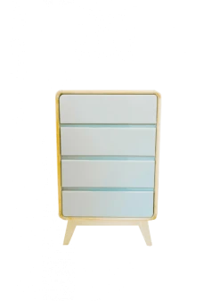 Saudara Collections Tables De Chevet Commode Bois Massif Naturel Et Gris