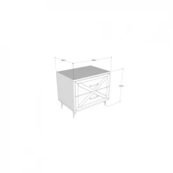 Toilinux Tables De Chevet DIRKA - Table De Chevet Anthracite Pin -Surmatelas Soldes Magasin dirka table de chevet anthracite pin