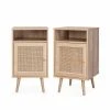 Alice's Garden Lot De 2 Tables De Chevet En Cannage, Naturel 1 Alice's Garden Lot De 2 Tables De Chevet En Cannage, Naturel -Surmatelas Soldes Magasin lot de 2 tables de chevet en cannage naturel