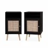 Alice's Garden Lot De 2 Tables De Chevet En Cannage Noir 1 Alice's Garden Lot De 2 Tables De Chevet En Cannage Noir -Surmatelas Soldes Magasin lot de 2 tables de chevet en cannage noir