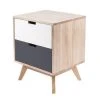 Present Time Tables De Chevet Meuble De Chevet à 2 Tiroirs H51cm -Surmatelas Soldes Magasin meuble de chevet a 2 tiroirs h51cm