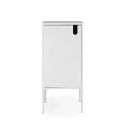 Tenzo Tables De Chevet Petit Meuble De Rangement En Bois H89cm Blanc