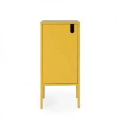 Tenzo Tables De Chevet Petit Meuble De Rangement En Bois H89cm Jaune Moutarde