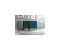 Tenzo Tables De Chevet Petit Meuble De Rangement En Bois H89cm Vert Kaki -Surmatelas Soldes Magasin petit meuble de rangement en bois h89cm vert kaki 5