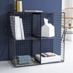 Tikamoon Tables De Chevet Rangement En Métal -Surmatelas Soldes Magasin rangement en metal 1