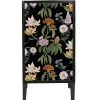 RNT By Really Nice Things Tables De Chevet Table De Bois De Pin Massif Et Imprimé Floral Sur Fond Noir Jara. -Surmatelas Soldes Magasin table de bois de pin massif et imprime floral sur fond noir jara
