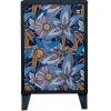 RNT By Really Nice Things Tables De Chevet Table De Bois En Pin Massif Avec Imprimé Floral Bleu Frida Garden -Surmatelas Soldes Magasin table de bois en pin massif avec imprime floral bleu frida garden