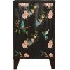 RNT By Really Nice Things Tables De Chevet Table De Bois Pin Massif Imprimé Florale Sur Fond Noir Colibri -Surmatelas Soldes Magasin table de bois pin massif imprime florale sur fond noir colibri