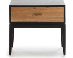 Thai Natura Tables De Chevet Table De Chever 1 Tiroir En Bois Foncé Cérusé Et Noir -Surmatelas Soldes Magasin table de chever 1 tiroir en bois fonce ceruse et noir 4