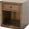 Thai Natura Tables De Chevet Table De Chevet 1 Niche 1 Tiroir En Bois Foncé