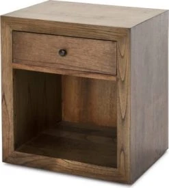 Thai Natura Tables De Chevet Table De Chevet 1 Niche 1 Tiroir En Bois Clair Gris -Surmatelas Soldes Magasin table de chevet 1 niche 1 tiroir en bois fonce 3