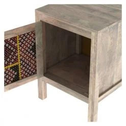 Rendez Vous Déco Tables De Chevet Table De Chevet 1 Porte En Manguier Et Cannage Coloré -Surmatelas Soldes Magasin table de chevet 1 porte en manguier et cannage colore 5