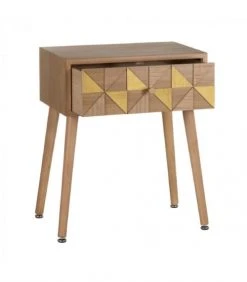 Ixia Tables De Chevet Table De Chevet 1 Tiroir Bicolore Bois Et Doré -Surmatelas Soldes Magasin table de chevet 1 tiroir bicolore bois et dore 1