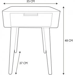 The Home Deco Factory Tables De Chevet Table De Chevet 1 Tiroir Bois Jaune -Surmatelas Soldes Magasin table de chevet 1 tiroir bois jaune 4