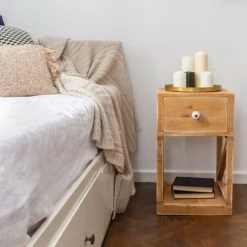 Dendro Tables De Chevet Table De Chevet 1 Tiroir Bois Massif -Surmatelas Soldes Magasin table de chevet 1 tiroir bois massif 1