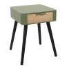 The Home Deco Factory Tables De Chevet Table De Chevet 1 Tiroir Bois Vert -Surmatelas Soldes Magasin table de chevet 1 tiroir bois vert