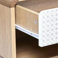 HOMN Tables De Chevet Table De Chevet 1 Tiroir, Couleur Chêne, Pieds En Métal En Noir -Surmatelas Soldes Magasin table de chevet 1 tiroir couleur chene pieds en metal en noir 4