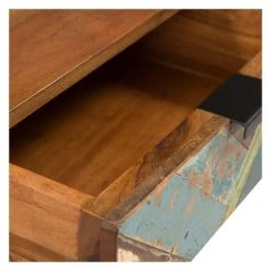 Rendez Vous Déco Tables De Chevet Table De Chevet 1 Tiroir En Bois D'acacia Et Bois Recyclé -Surmatelas Soldes Magasin table de chevet 1 tiroir en bois d acacia et bois recycle 5