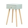 Nordlys Tables De Chevet Table De Chevet 1 Tiroir En Bois De Hêtre Vert Menthe -Surmatelas Soldes Magasin table de chevet 1 tiroir en bois de hetre vert menthe