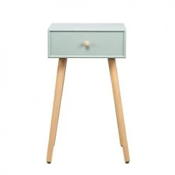 Nordlys Tables De Chevet Table De Chevet 1 Tiroir En Bois De Hêtre Vert Menthe -Surmatelas Soldes Magasin table de chevet 1 tiroir en bois de hetre vert menthe 2