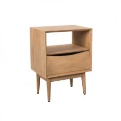 Rendez Vous Déco Tables De Chevet Table De Chevet 1 Tiroir En Bois De Manguier -Surmatelas Soldes Magasin table de chevet 1 tiroir en bois de manguier 3