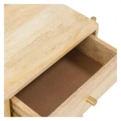 Rendez Vous Déco Tables De Chevet Table De Chevet 1 Tiroir En Bois De Manguier Et Marbre -Surmatelas Soldes Magasin table de chevet 1 tiroir en bois de manguier et marbre 5