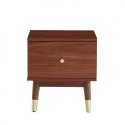 Drawer Tables De Chevet Table De Chevet 1 Tiroir En Bois Foncé