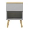 Meubles & Design Tables De Chevet Table De Chevet 1 Tiroir En Bois Gris -Surmatelas Soldes Magasin table de chevet 1 tiroir en bois gris