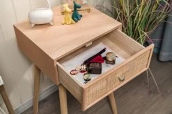 Nordlys Tables De Chevet Table De Chevet 1 Tiroir En Rotin Naturel -Surmatelas Soldes Magasin table de chevet 1 tiroir en rotin naturel 2