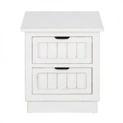 Maisons Du Monde Tables De Chevet Table De Chevet 2 Tiroirs Blanche